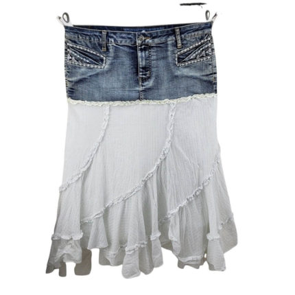 Candies-Skirt-Jean-White-Cotton-Size-13-Cowgirl-Western-Peasant-Cottage-Core.jpg